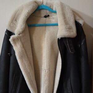 Overland Classic Sheepskin B-3 Bomber 100%  Shearling Jacket